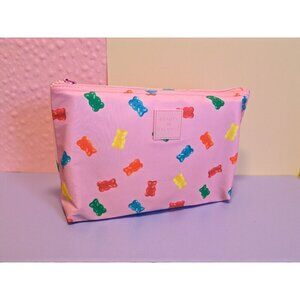 New Pink Large Beauty & Balance Gummy Bear Candy Makeup Bag Nylon Cosmetic Bag